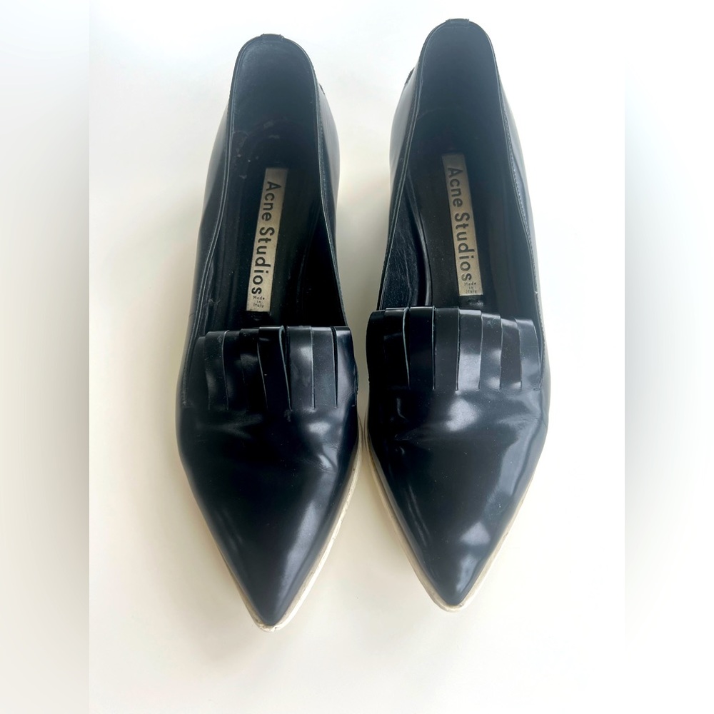 ACNE STUDIOS black patent loafer size 39